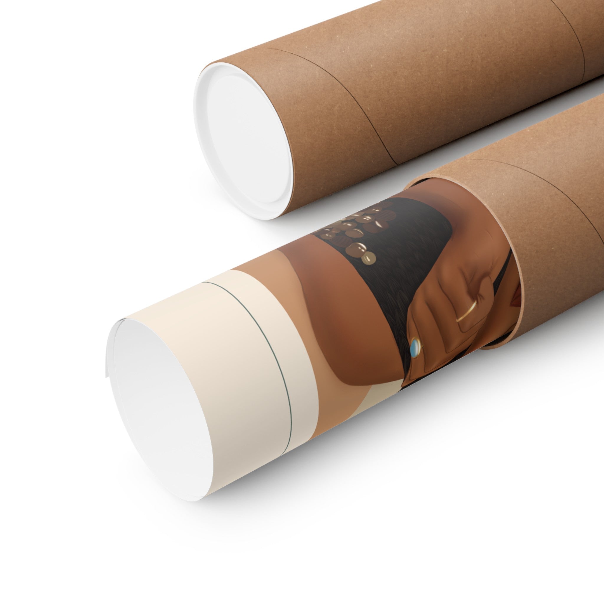 Take a Deep Breath (Brown Background) - Matte Vertical Posters